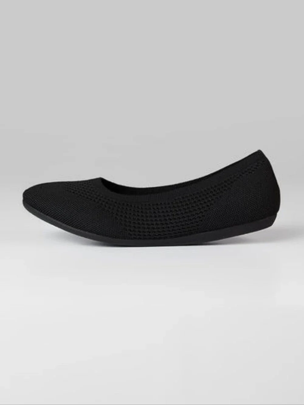 NEW 32 Degrees Women's BLACK Flex Knit Ballet Flats Shoes Sandals Sneakers 8